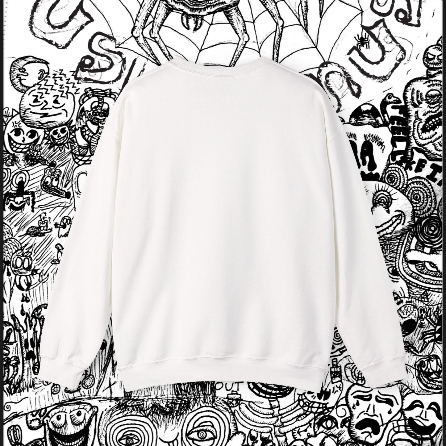 Grimy Art Spider Embroidered Crewneck