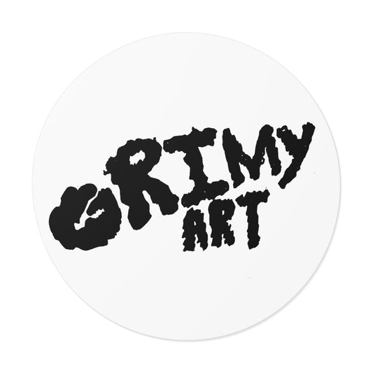 Grimy Art Round Vinyl Stickers
