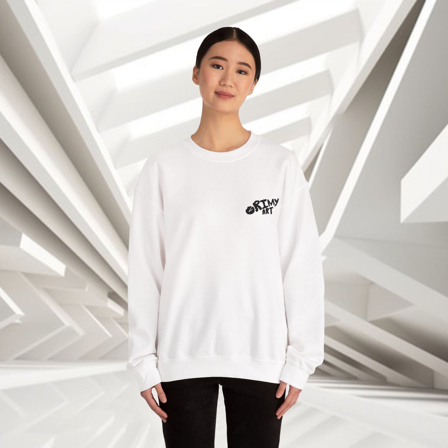 Grimy Art Spider Embroidered Crewneck