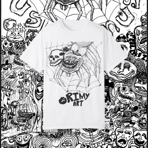 Grimy Art Spider Tee Unisex